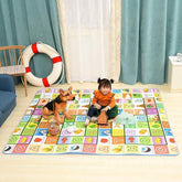 Waterproof Double Side Play mat for Babies Crawling Mat for Kids (Large Size Random Print) with Zip Bag (120 cm x 180cm) (6 feet *4feet)
